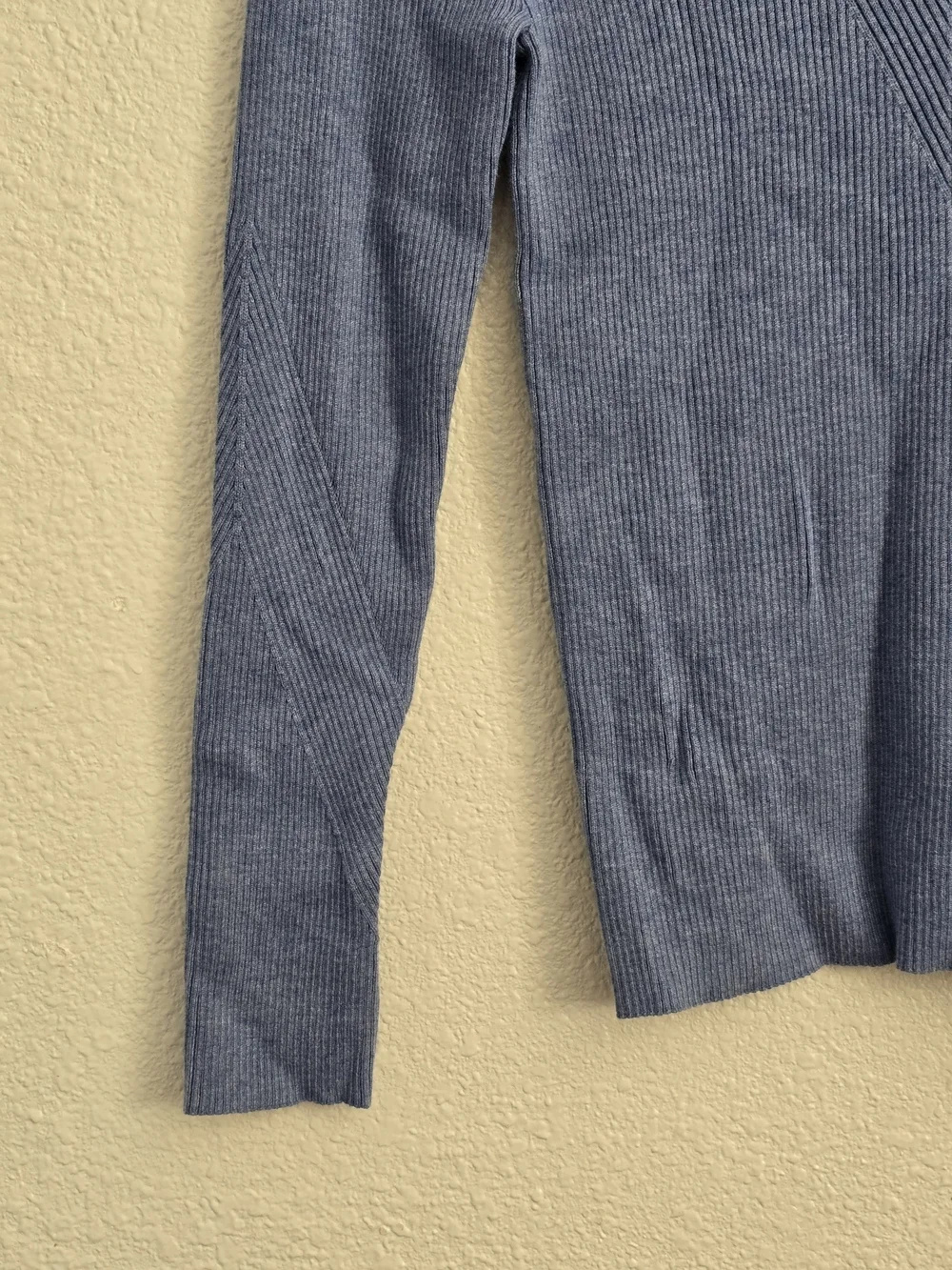 Nine West Light Blue Ribbed Crew Neck Sweater
